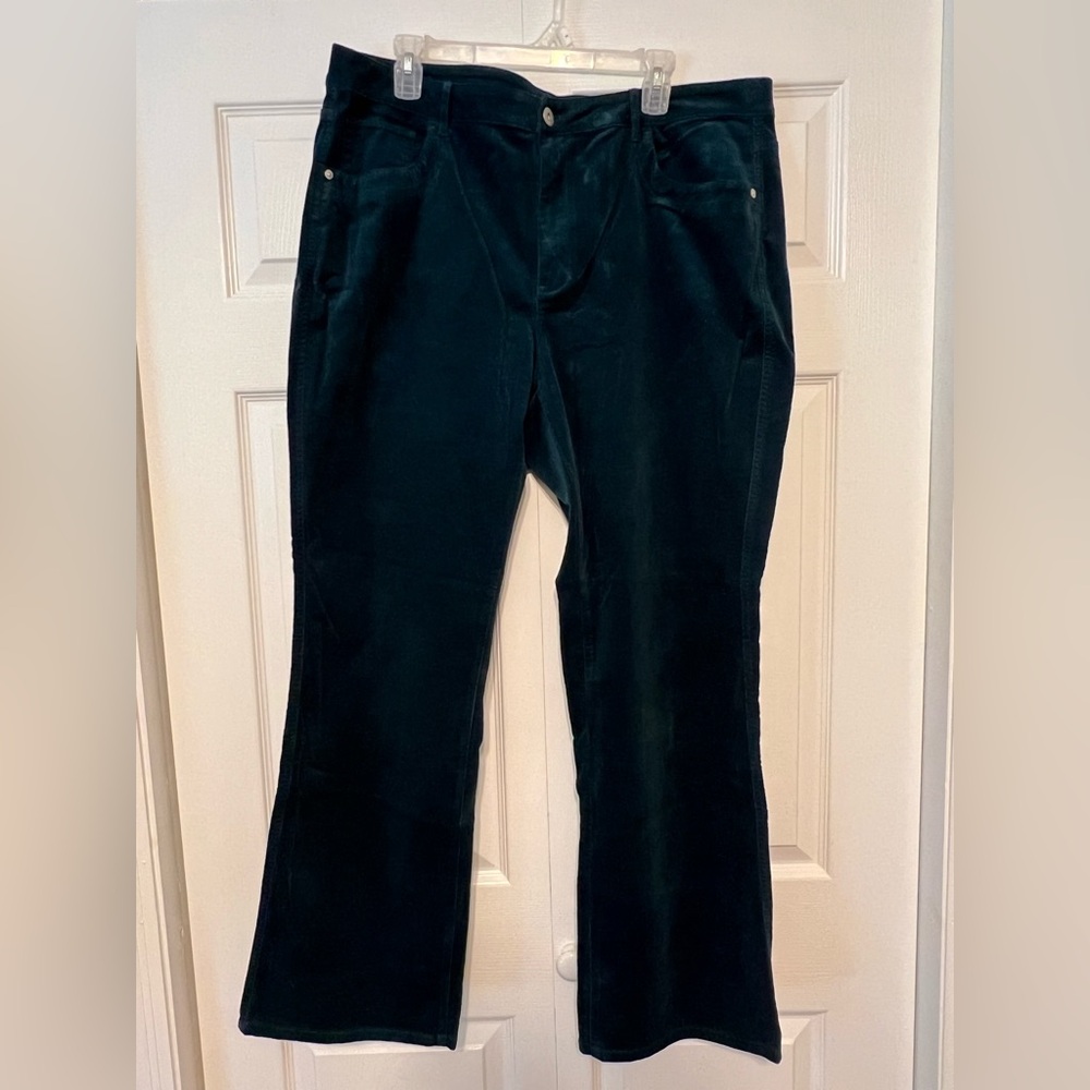 J. Jill Dark Teal Flare Wide Leg Corduroy Pants Size 20